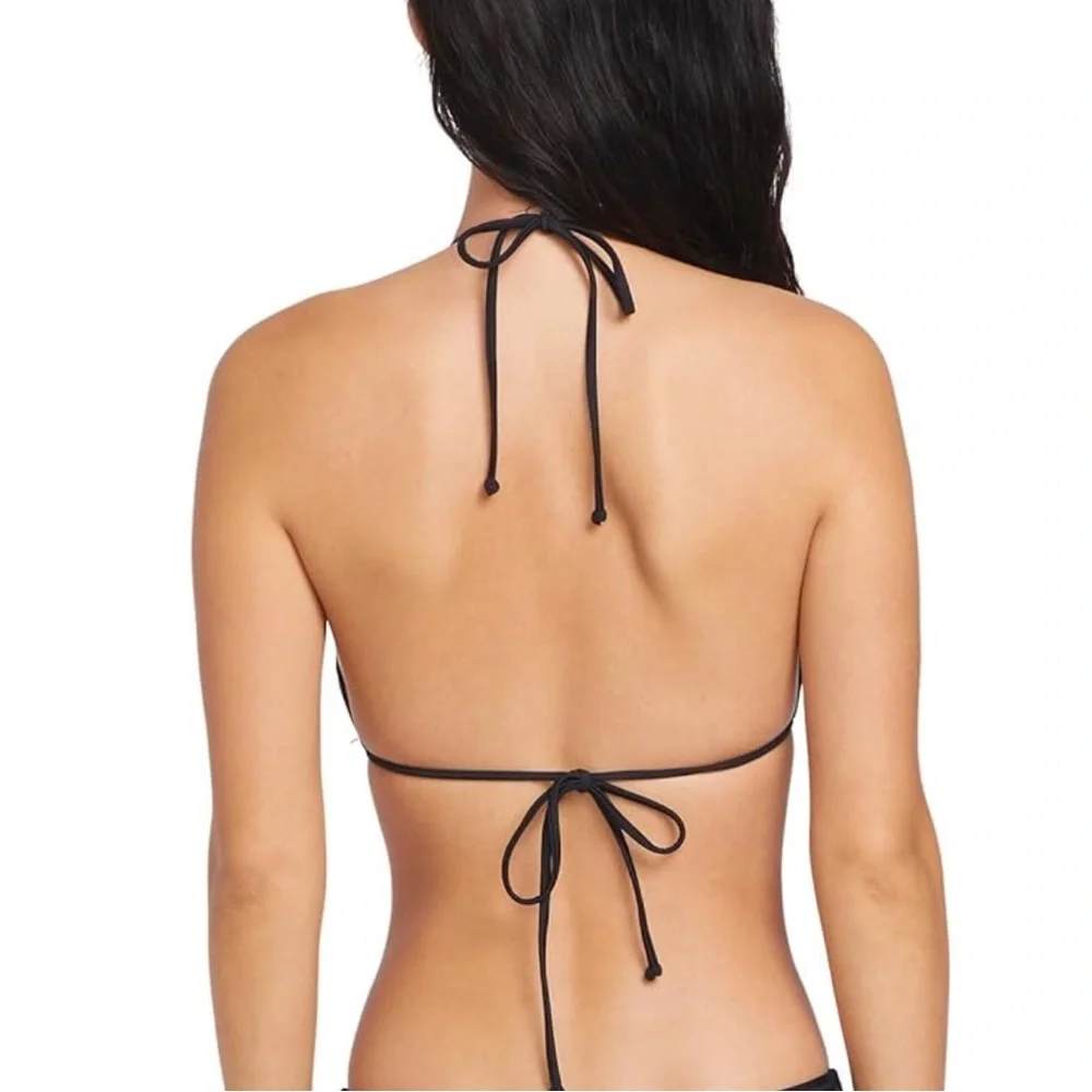 NWT Volcom Black Triangle Bikini Top - Size Small - Picture 2 of 4